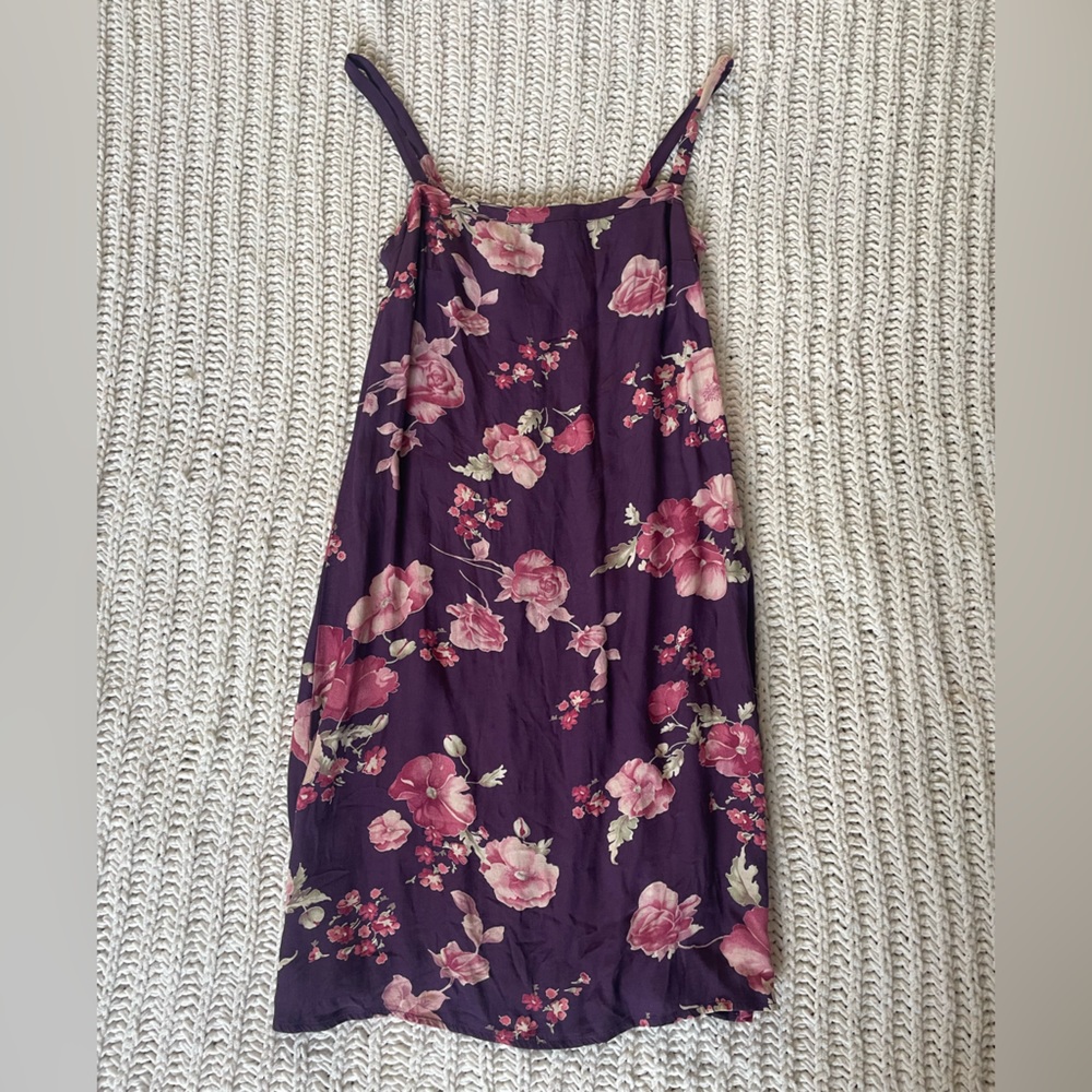 purple vintage floral dress